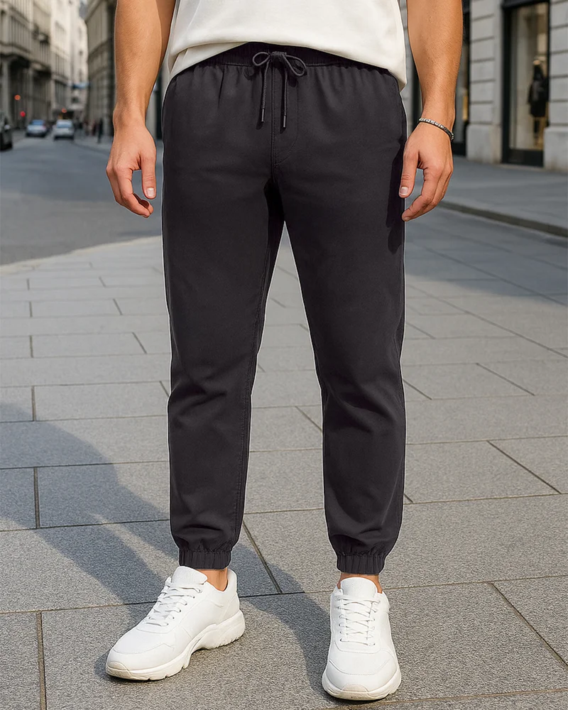 بيواكوف Men's Black Warm Joggers